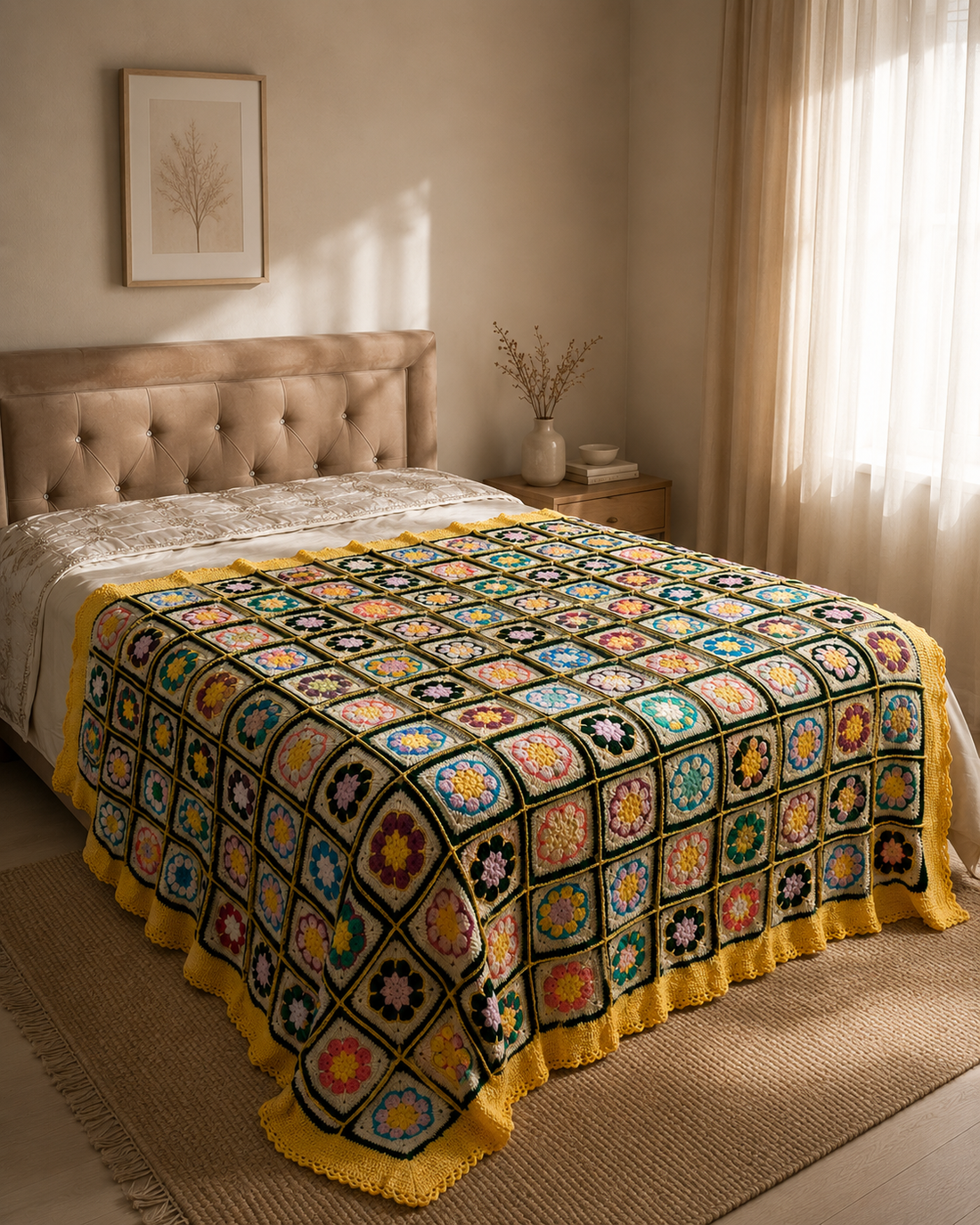 Motif studies in the GOGOLI atelier in Türkiye. Some remained exploratory forms, while others later became part of a completed GOGOLI blanket.