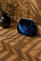 Handmade Full-Sequin Kiss-Lock Bag | Crochet Chain Evening Purse