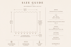 Size guide for the handmade chevron crochet blanket, showing a width of 206 centimetres and body height of 200 centimetres.