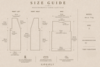 Size 2 measurement guide for the light pink crochet vest version with front, back, shoulder, width and length measurements.